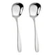 thumbnail image 1 of Cucharas de Acero Inoxidable Ganfancp 2Pccuchara de Fondo Plano Cuchara de Postre Cuchara de Arroz, 1 of 5