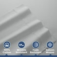 thumbnail image 5 of Soft Lightweight 400TC 100% Cotton Sateen Bed Sheet Set – 4-Piece King – Light Grey, 5 of 8