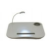 QVS Laptop Desk with Built-In Cushion/LED Light and Cup Holder