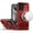 Red, variant on For iP15 Pro Max Loop Hybrid with [Magnetic Ring Circle] 360 degrees Rotational Kickstand Case Cover - Midnight Green