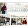 thumbnail image 5 of Weardear Crochet Tops for Women 2025 Fall Square Neck Sweater Casual Puff Sleeve Cute Tunic Pullover, 5 of 5