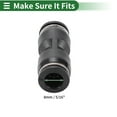 thumbnail image 4 of Unique Bargains Push to Connect Air Fittings 8mm / 5/16" Straight Through Air Line Quick Connector Plastic 10 Pcs Black Silver Tone, 4 of 7