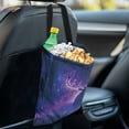thumbnail image 4 of Yuyamidu Deer Car Trash Bag for Front/Back Seat Purple Galaxy Car Bin Bags Hanging Car Storage Bags Foldable Automotive Organizer Bag Car Decorative Accessory, 1 Piece, 4 of 7