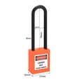 thumbnail image 4 of Lockout Tagout Locks 3 Inch Shackle Key Different Safety Padlock Plastic Lock Orange 2 pcs, 4 of 4