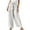 White, variant on gbyLJF Wide Leg Pants Womens Fall High Waisted Palazzo Pants Work Casual Flowy Tie Knot Trousers with Pockets Brown M