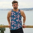 thumbnail image 6 of Rateoe Lilies Flowers Pattern Sleeveless Gym Shirt Muscle Tee Breathable Workout Shirt Slim-Fit Tank Quick Dry Fit Muscle Tank Top Bodybuilding Sleeveless T Shirt-3X-Large, 6 of 7