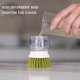 thumbnail image 3 of Set of 2 Kitchen Brushes with Integrated Dishwashing Liquid Dispenser - with Holder for Pot, Pan, Sink, 3 of 4