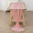 thumbnail image 2 of 10FT Light Pink Chiffon Table Runner 12x118 Inches for Wedding Reception Rustic Birthday Party Decorations, 2 of 7