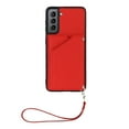 thumbnail image 2 of for Samsung Galaxy S21 FE Wallet Case with Card Holder Case with RFID Blocking Card Slots, Double Magnetic Clasp Durable Shockproof Kickstand Detachable Wrist Strap Cover,Red, 2 of 6