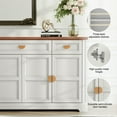 thumbnail image 6 of HLR 59"W Modern Large Sideboard Buffet Cabinet with Storage, 3 Drawers and 4 Doors for Kitchen, White, 6 of 14