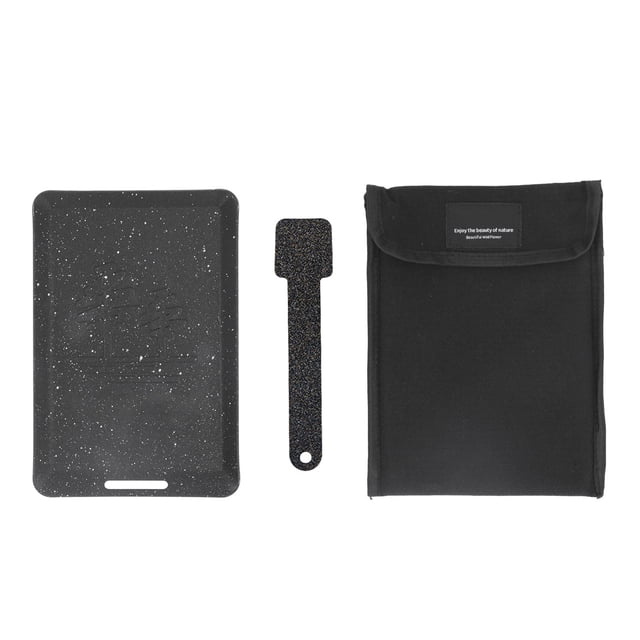 Sartén antiadherente rectangular Sincero mini de hierro para barbacoa camping pesca negro
