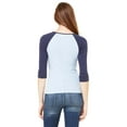 thumbnail image 3 of Women's Baby Rib 3/4 Sleeve Contrast Raglan T-Shirt, 3 of 3
