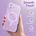 thumbnail image 6 of JETech Matte Case for iPhone 17 6.3-Inch, Compatible with MagSafe, Camera Lens Full Protection, Shockproof Translucent Frosted Phone Cover (Purple), 6 of 6