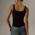 thumbnail image 3 of Bixock Women Built-in Bra Tank Tops Solid Color Square Neck Lace Sleeveless Wireless T Shirta Bras With Padded Cups Daily Bras, 3 of 7