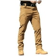 thumbnail image 2 of Tactical Pants for Men Water Resistant Hiking Cargo Pants Multi Pockets Stretch Waterproof Quick Dry Work Pants Brown 2XL, 2 of 4