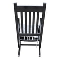 thumbnail image 4 of JERFIT Solid Wood Rocking Chair for Porch - All-Weather Black Hardwood Rocker with Wide Seat & Armrests for Patio, Deck, Garden, 4 of 7