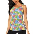 thumbnail image 1 of Junzan Colorful Easter eggs Pattern Workout Tank Tops for Women Sleeveless Running Loose Fit Yoga Tops Active Shirts Gym Exercise-Large, 1 of 7