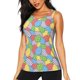 thumbnail image 1 of Balery Colorful Easter eggs Camiseta sin mangas estampada ligera para mujer, tops de entrenamiento sin mangas, camisetas de yoga transpirables de secado rápido.-XX-Large, 1 of 7