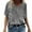 #1-Gray, variant on Patlollav Summer Tops Sexy Fold Print Regular Women Short Sleeve Blouses