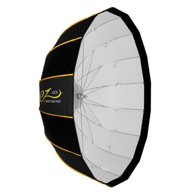 Beauty Dish Glow EZ Lock 42, plegable, blanco, con soporte Bowens