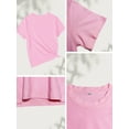 thumbnail image 4 of Back-to-School Season Girls' Round Neck T-Shirt with Apple/Pencil/Book/Ruler Print, Simple Cute and Stylish Design for Kids Aged 4Y-13Y (Under 12 Years), 4 of 7