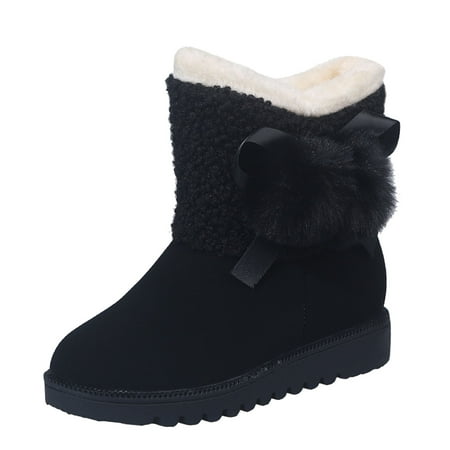 

qipaqil Velvet Warm Cotton Short Ball Boots Hair Women s Low Top Boots Fashion Plus Womens Cut Out Booties And Boots