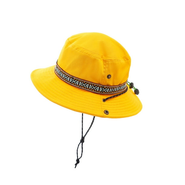 Bucket Hats for Kids, Sun Hat with Neck Flap,Kids Hats for Summer, Yellow