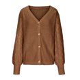 thumbnail image 4 of Suéteres de Otoño Para Mujer Suéter Ahuecado Casual Botones de Punto Sólidos Tops de Manga Larga Con Cuello en V Odeerbi ODB171382, 4 of 8