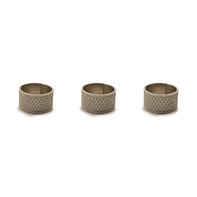 Moyic Dedal de latón de protección, agujas para trabajar a mano, manualidades, costura ajustable, accesorios de bordado, hogar profesional Type1 NO1