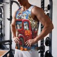 thumbnail image 5 of Salouo Halloween Pets Pumpkins for Men's Tank Tops,Sleeveless Muscle Shirts for Men Quick Dry Workout Tank Top Gym Muscle Tee Fitness Bodybuilding Sleeveless T Shirt-Large, 5 of 7