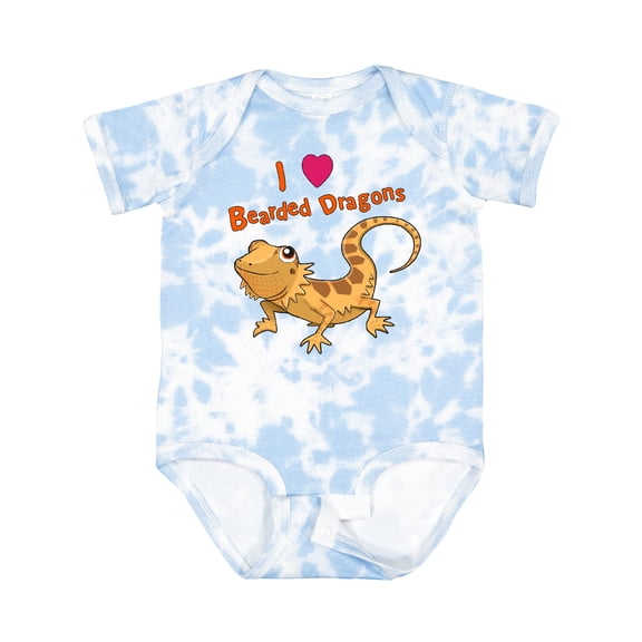 Inktastic I Love Bearded Dragons Boys or Girls Baby Bodysuit