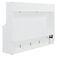 thumbnail image 5 of Generic Queen Size Murphy Bed with Hydraulic Lift & Desk Design, White, 5 of 9
