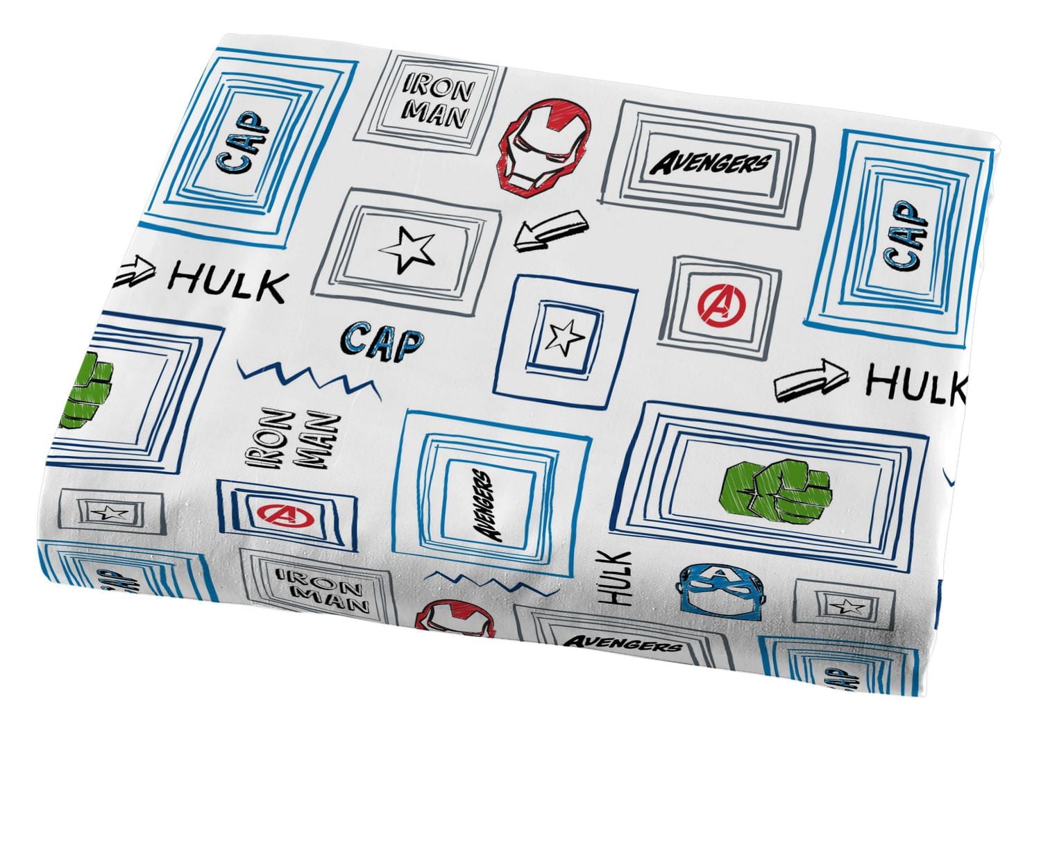 Marvel Avengers 'Temps de Héros' Ensemble de Draps 3-Pièces pour Lit 1 Place, 100% Polyester