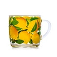 thumbnail image 3 of STP GOODS Lemons Glass Mug Set of 4 pcs 10.1 fl oz (300 ml) Tea Mugs for Hot Beverages Coffee and Tea Mugs for Latte Cocoa Chocolate Glass Drinkware, Service for 4, Yellow Green Clear, 3 of 6