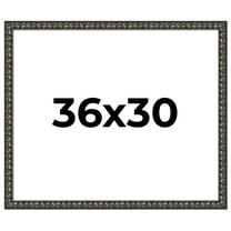 36x30 Frame Black-Brown Medieval Solid Wood Picture Frame | 1.5 Inch Moulding Width | Gotham