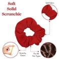 thumbnail image 3 of Motique Accessories 12 Pack Solid Hair Ties Scrunchies (Red), 3 of 5