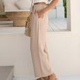 thumbnail image 3 of Juslio Women Pants High Waist Loose with Pockets Casual Comfortable Wide-Leg Pants, 3 of 9