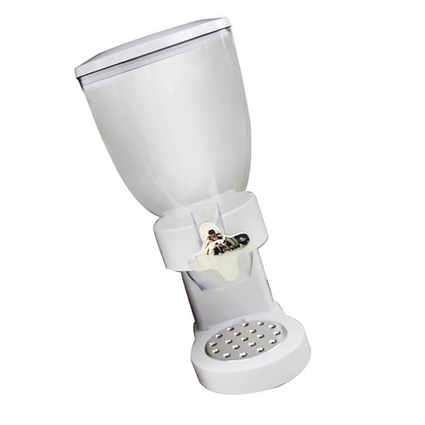 Toystoory Dispensador de cereales Doble ABS Herramienta de almacenamiento ampliamente aplicable Contenedor de alimentos Dispensadores de alimentos secos Cocina y Comedor Negro Toystoory HA040123-01