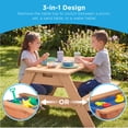 thumbnail image 5 of Best Choice Products Kids 3-in-1 Outdoor Sand and Water Activity Picnic Table with Umbrella - Green, 5 of 9