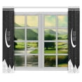 thumbnail image 3 of CADecor Night Time Sky Window Curtain Window Treatments Kitchen Curtains 26x39 inches, 2 Pieces, 3 of 3
