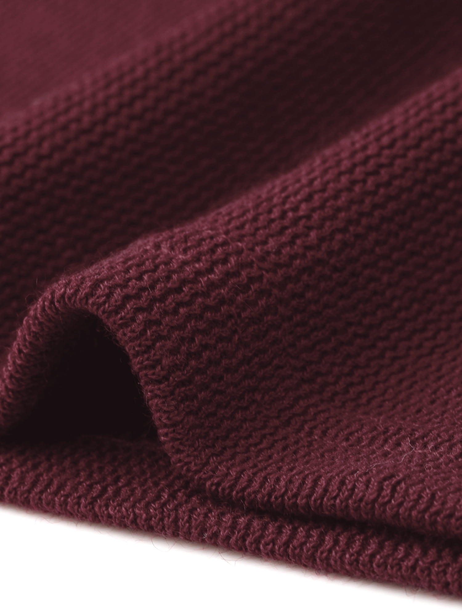 DARING DIVA Women's Knit Dress Turtleneck Pullover Sweater Mini Dress L Wine Red