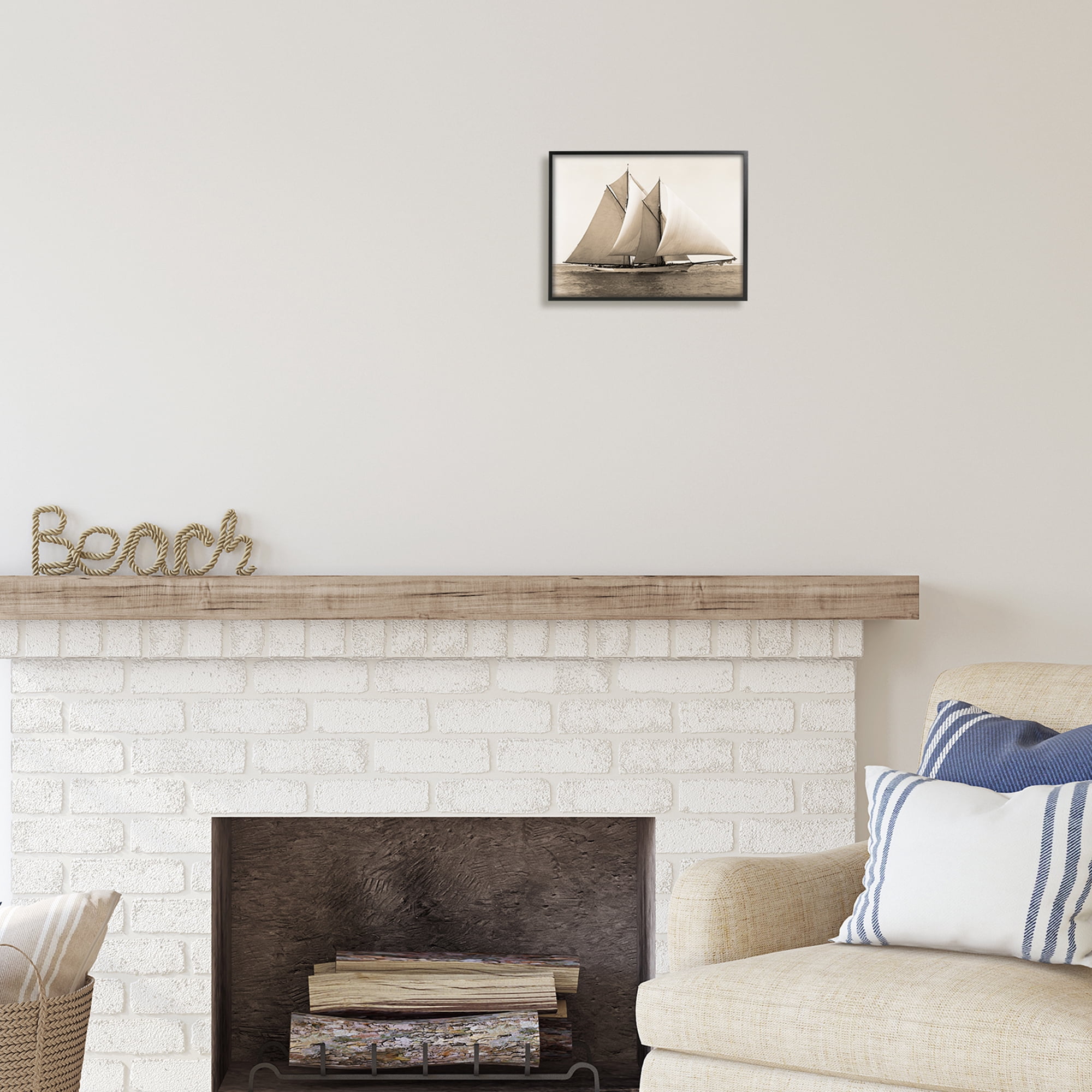 Stupell Industries Nautical Ship Photography Transportation Photography Black Framed Art Print Wall Art, 14 x 11
