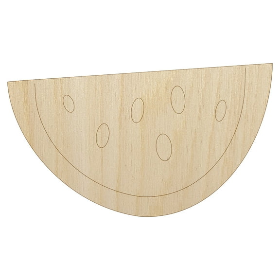 Watermelon Fruit Slice Wood Shape Unfinished Piece Cutout Craft DIY Projects - 4.70 Inch Size - 1/8 Inch Thick