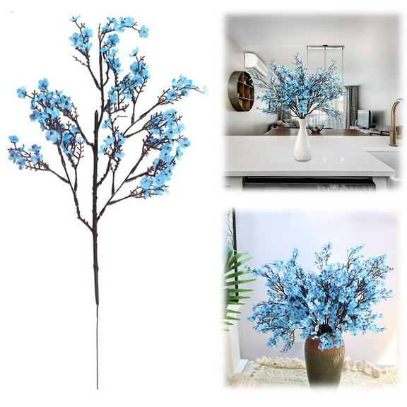 LYCAQL 6 Pcs Artificial Flowers Babys Breath Bouquet Bulk Gypsophila Flowers Real Touch Silk Flower for Home Office Kitchen Restaurant Centerpieces Wedding Christmas Party Decoration