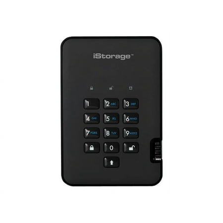 iStorage - diskAshur² 1TB USB 3.2 Gen 1 Portable HDD with Hardware Encryption - Black