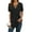 Black, variant on Nlife Women Short Sleeve Lace Up V Neck Long Sleeve Top
