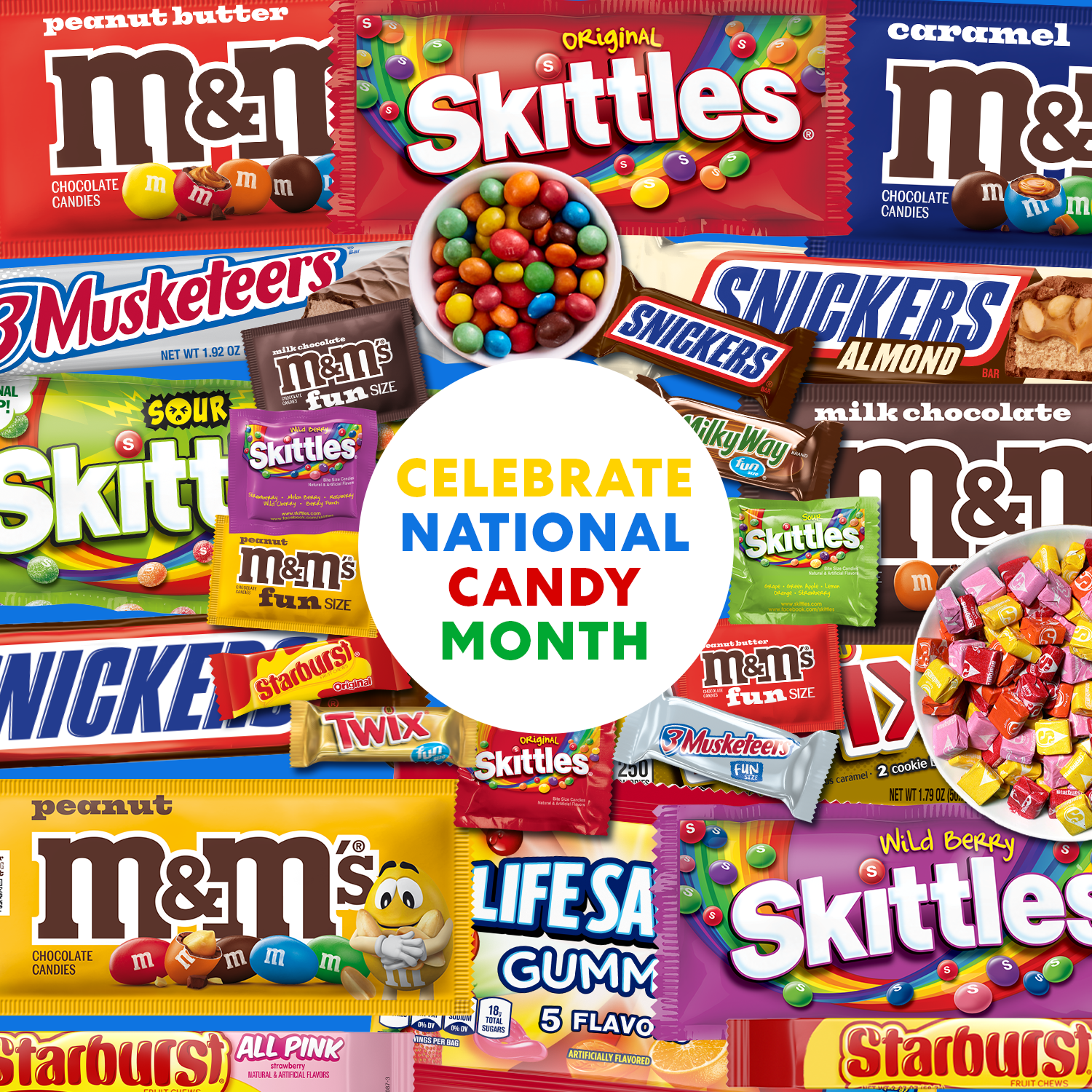 Amazon.com: M&M'S Milk Chocolate, M&M'S Peanut, SNICKERS