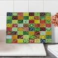 thumbnail image 2 of Collage Cutting Board, Square Composition of Healthy Cucumber Watermelon Broccoli Carrot Vegetables, Decorative Tempered Glass Cutting and Serving Board, in 3 Sizes, by Ambesonne, 2 of 5