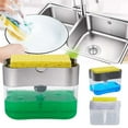 thumbnail image 2 of opvise 1 Set Detergent Box Large Capacity Easy to Use 3 Colors Detergent Liquid Press Dispenser Box for Kitchen, 2 of 8