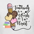 thumbnail image 2 of Teaching is a Work of Heart Pop Culture Ladies Racerback Tank Top, White, Small, 2 of 5
